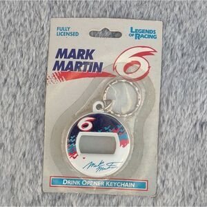 Legends of Racing Mark Martin #6 Drink Opener Keychain